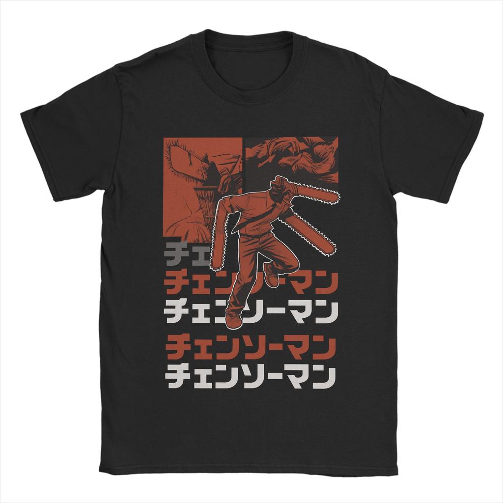 Anime Chainsaw Man T-shirt Kobeni Manga Denji Power Reze Hipster T-shirts Kortärmade Vintage Toppar Sommar Bomull Rundhalsad Kläder