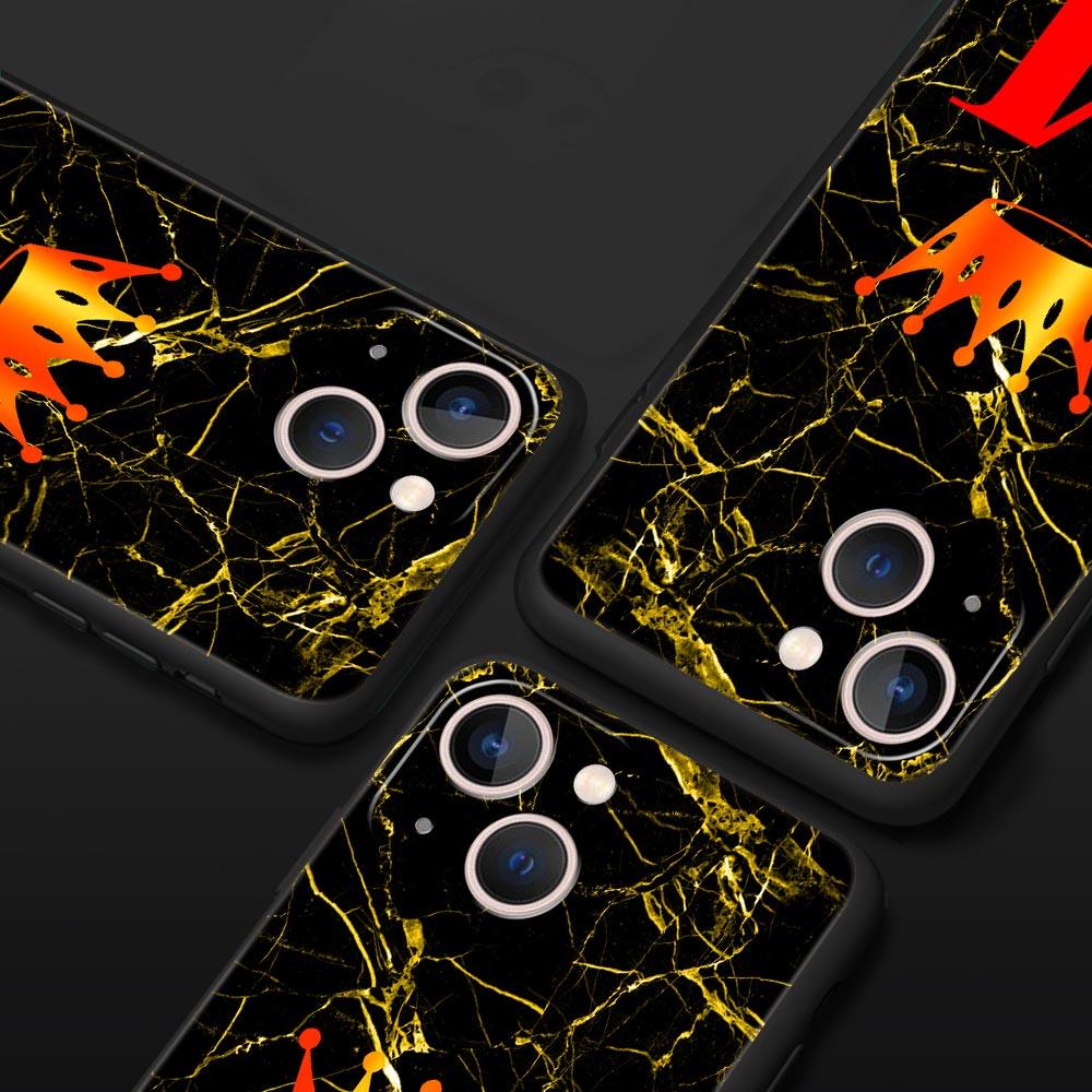 Marble Letter Phone Case For iPhone 17 16 15 Pro Max 11 12 13 14 7 8 Plus SE 2020 X XR XS Cover Soft Black