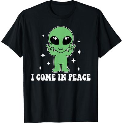 I Come In Peace Funny Alien Couples Matching Valentine's Day T-Shirt