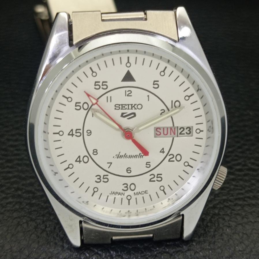 REFURBISHED VINTAGE SEIKO 5 AUTOMATIC 6309A JAPAN MENS D/D WHITE WATCH A318611-9