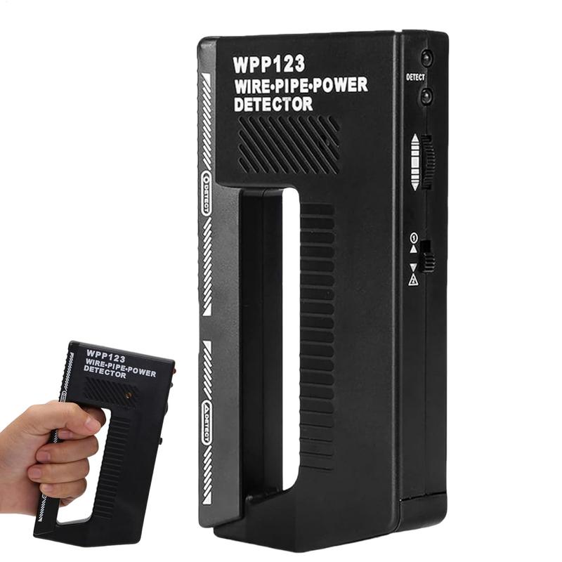 WPP123 Metal Detector Black Wall Detector Non Slip Handle Grip Metal Security Scanner Wall Metal Detector