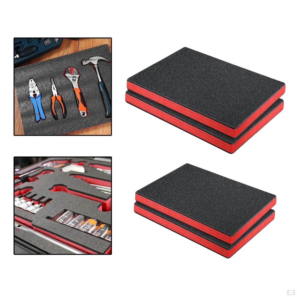 2 Pack Foam Inserts, Tools, Sheets, Non-Slip, Portable, Practical, Removable, for Padding,