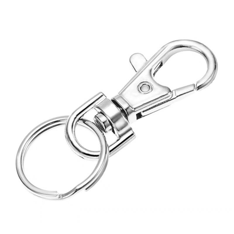 Zinc Alloy Lobster Clasp Keychain with Light Ring - DIY Jewelry Accessory
