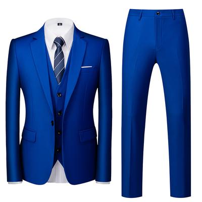 Formeller Anzug, 3-teiliges Set, Anzug für Herren, Business, Büro, Hochzeit, Party, Anzug, Blazer + Hose + Weste