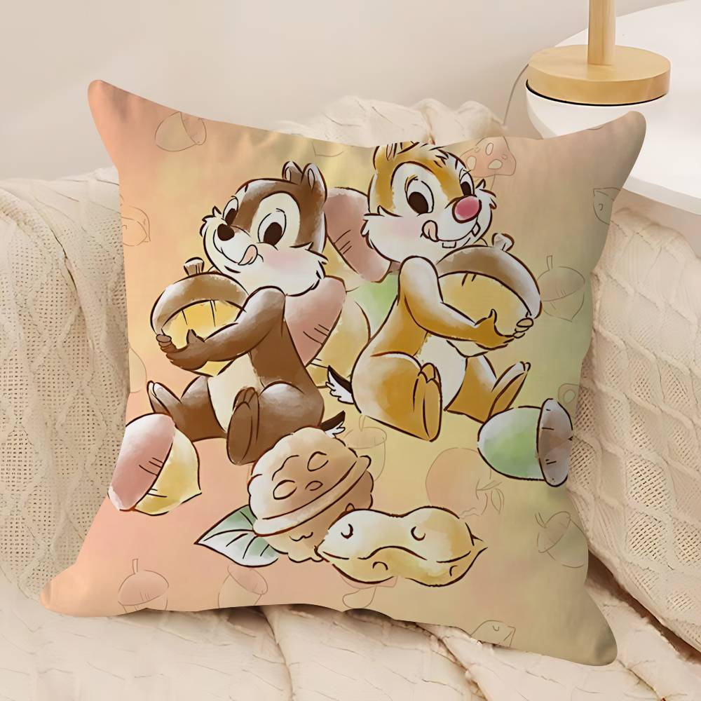 NIEDLICHES Chip und Chap Kissenbezug Abnehmbarer Waschbarer Kissenbezug – Ganzjahresweiches Leinen