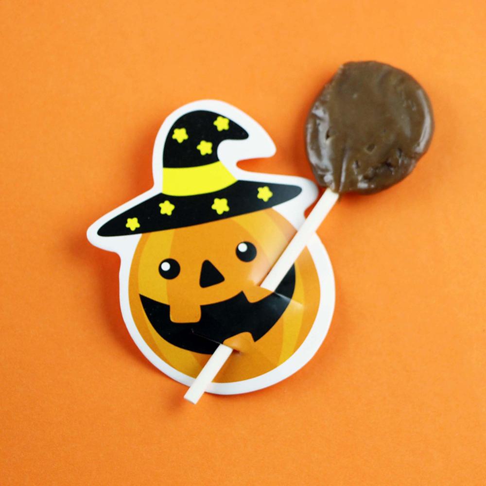 50Pcs Halloween Candy Box Lollipop Packing Card Pumpkin Ghost Card For Diy Halloween Party Decoration Favors Halloween 2024
