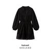 2024 Autumn Women’s European & American Style Hollow Embroidery Mini Dress