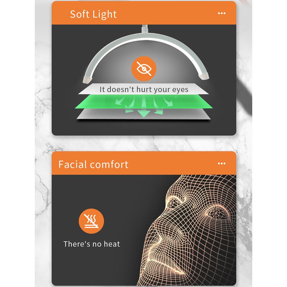 Andoer HDM2X 20W Floor LED Video Light Halfmoon Shaped Fill Light 3000K6000K Dimmable with