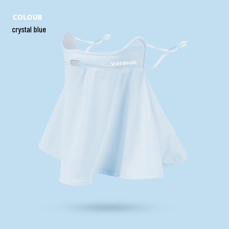 Children's Summer Ice Silk Sun Protection Mask - Breathable & Washable with Neck Coverage