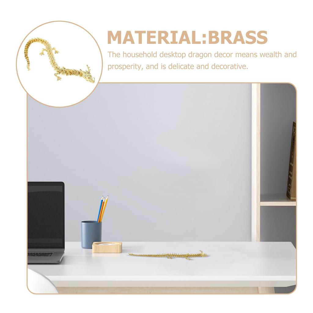 NUOBESTY Chinese Feng Shui Handmade Brass Statue Year Sculpture Golden Wealth Figurine Chinese Zodiac Amulet Figurine Home Decoration