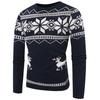 Neck O Mens Sweater Sweatshirt Deer Printed Winter Christmas Knitwear Pullover