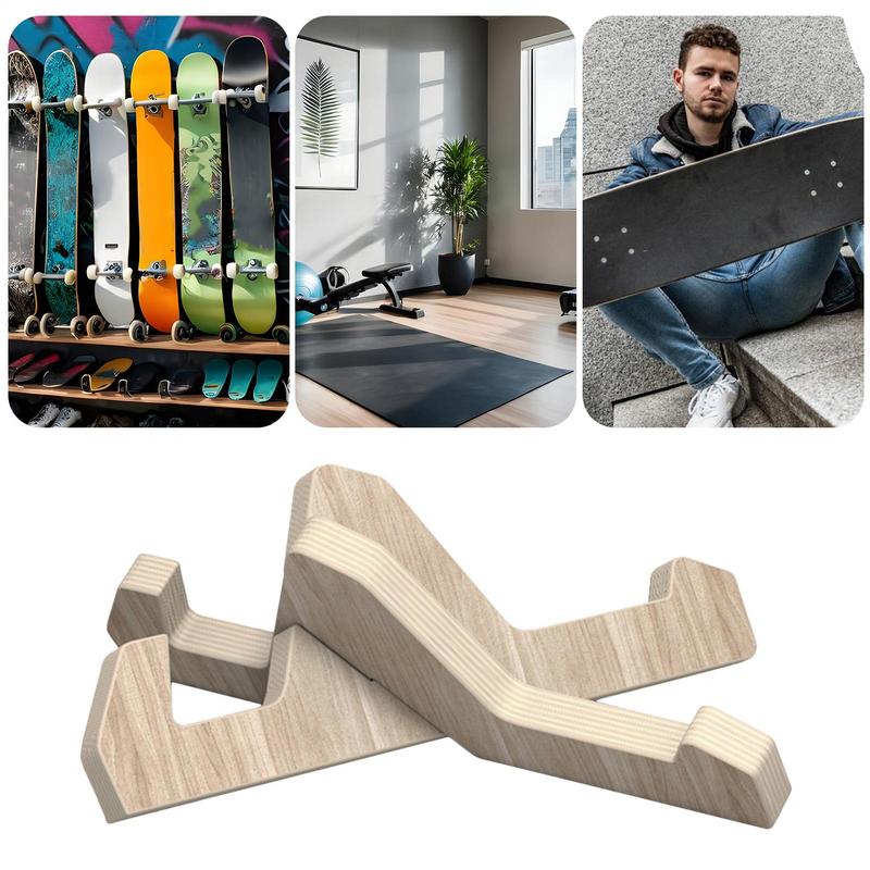 Wooden skateboard stand skateboard display rack Quick and easy assembly save space for Storing skateboards home supplies