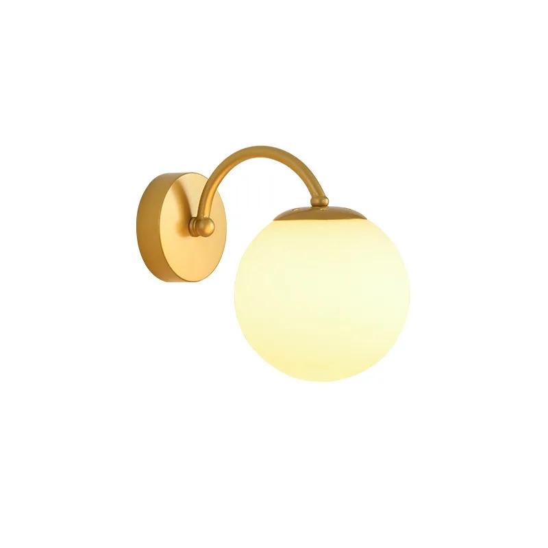 Modern LED Glass Wall Lamp Living Room Bedroom Study Wall Light Bedside Backdrop Aisle  Lndoor Wall Sconce Decor For Room Lustre