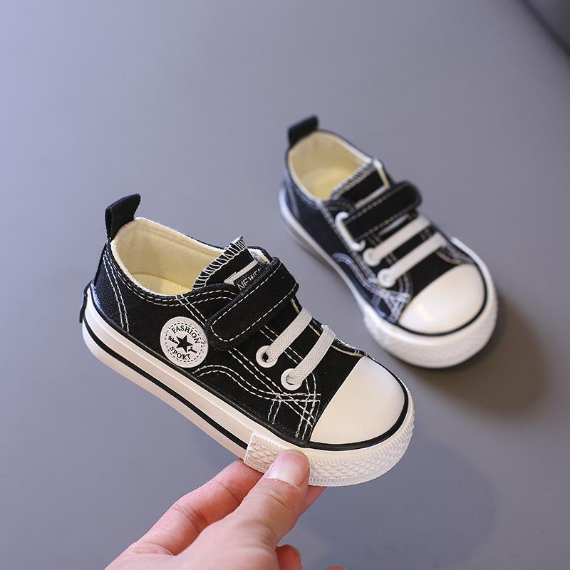 2025 Spring New Korean Version of Children's Board Shoes Boys Canvas Shoes Versatile Baby Girl Casual Shoes Children's Cloth Shoes Tide