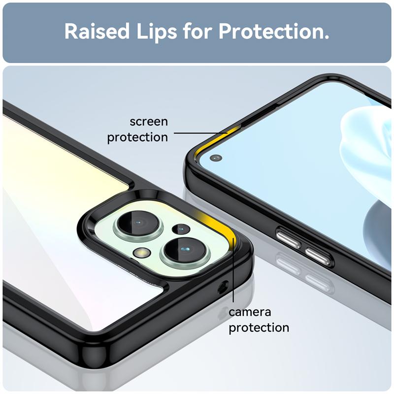 For Cover OPPO Reno 8 Lite Case Reno 8 Lite Capa New Shockproof Bumper Clear Transparent Multicolor For Fundas Reno 8 Lite Cover