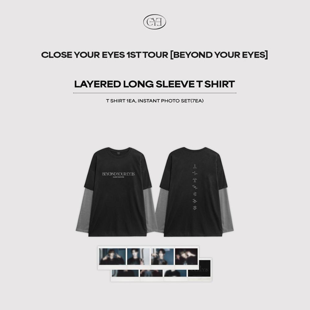 ЗАКРОЙТЕ ГЛАЗА 1-й Тур BEYOND YOUR EYES Многослойная футболка с длинным рукавом M size