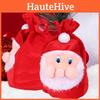 Large Plush Velvet Santa Gift Bag For Christmas Decor Ideal For Festive Candy Storage
