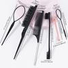 6pcs Hairdressing tool set,weaving tool ring,rat tail comb,tearing comb brush,edge control brush,suitable for all hair types
