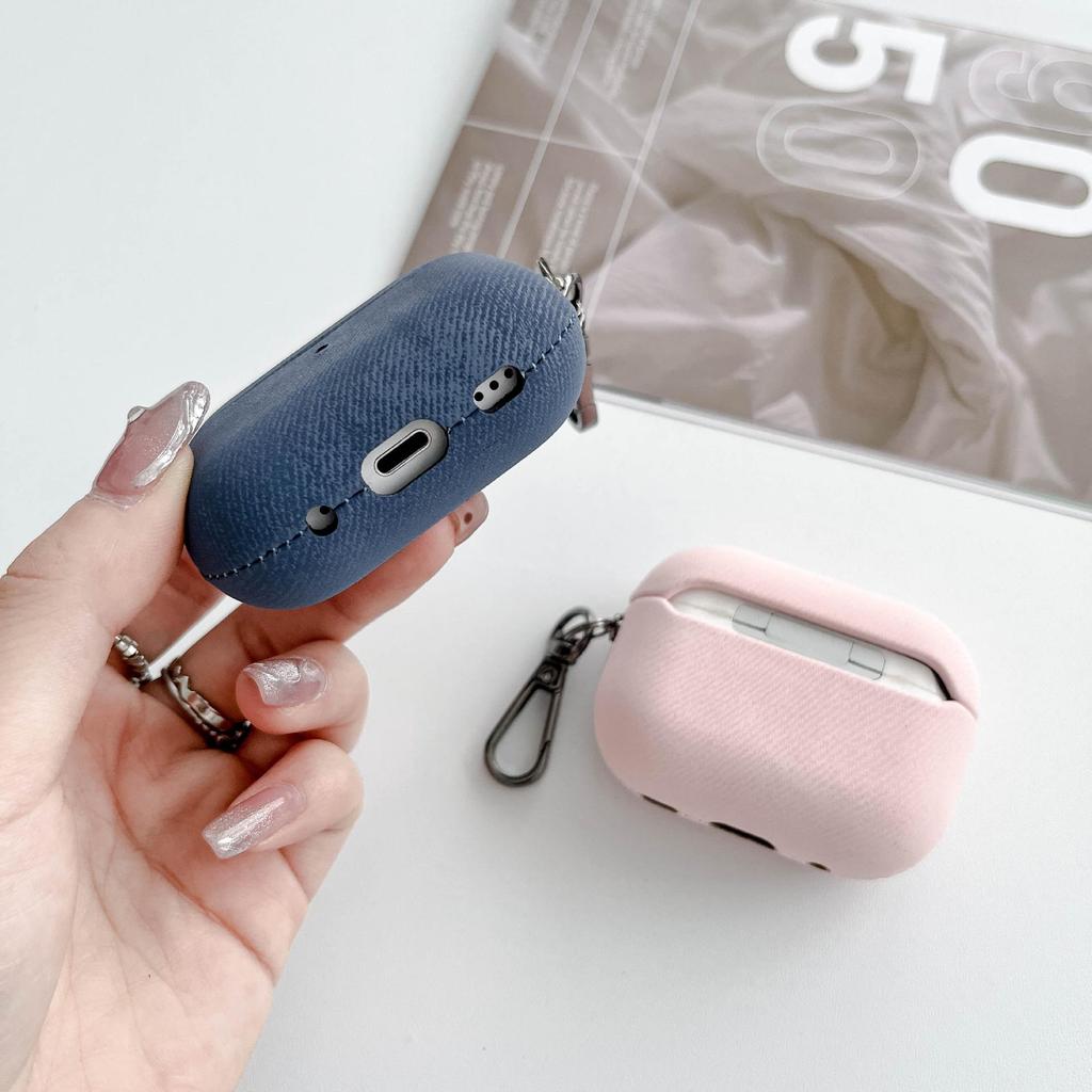 Velvet Texture Protective Hard Case for Apple AirPods Pro 2nd/3rd/4th Gen Bluetooth Earphones.