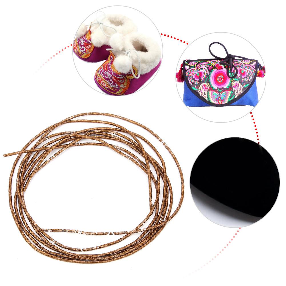 Embroidery Thread Copper Wire Sewing Stitching Gloss 1.5mm  Dia. Manual DIY String