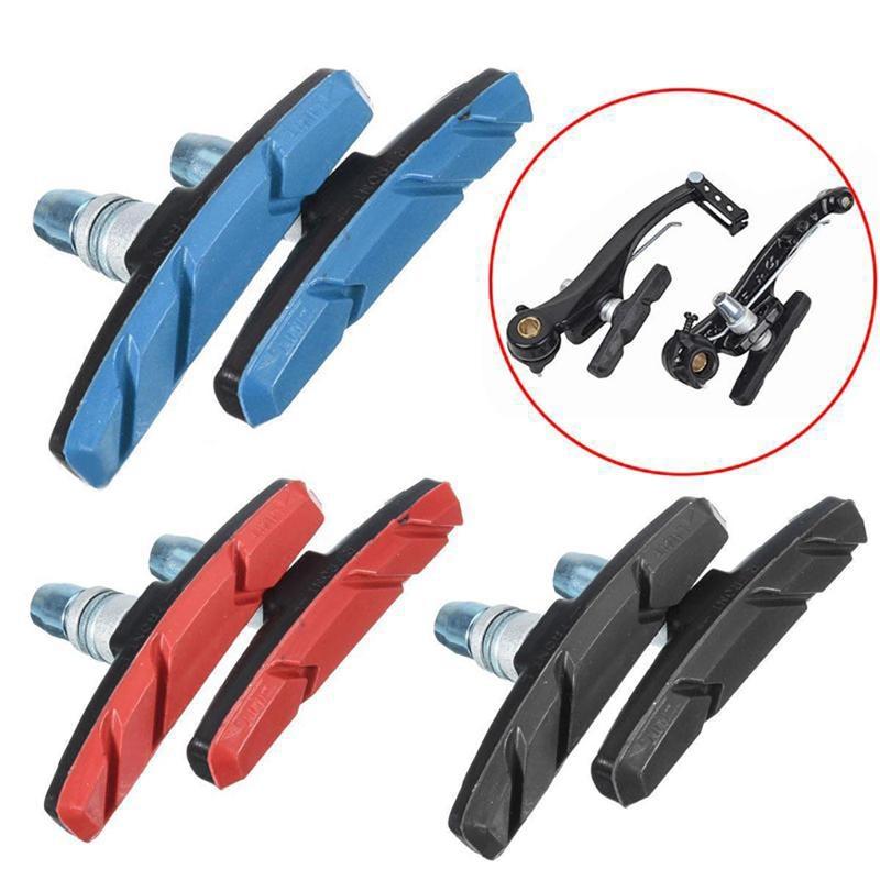 4Pcs Bikes Brake Pad Road Mountain Bicycles V-Brakes Block Shoe Noiseless