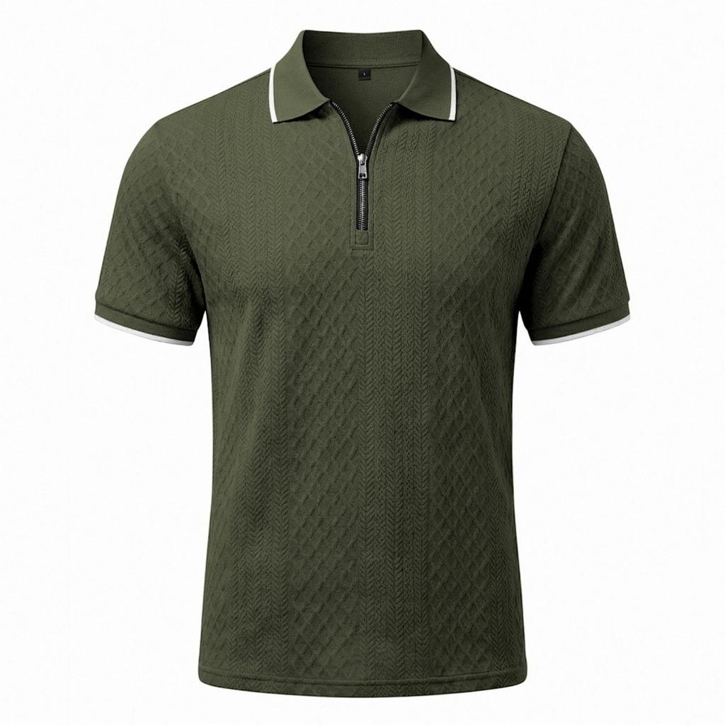 Mens Casual Shirts Short Sleeve Zipper Polo Shirt Lightweight Mens Summer Shirts Comfortable Fit Shirt Mens Casual Style for Everyday Wear
