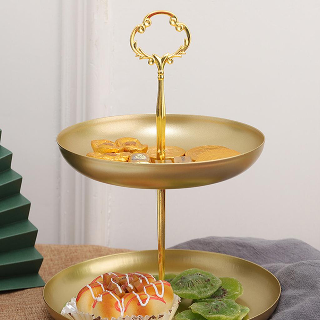 Soporte de Cesta de Frutas y Verduras de 2 Niveles para Encimera de Cocina Ahorro de Espacio Bandeja de Almacenamiento de Snacks Plato Soporte para Caramelos