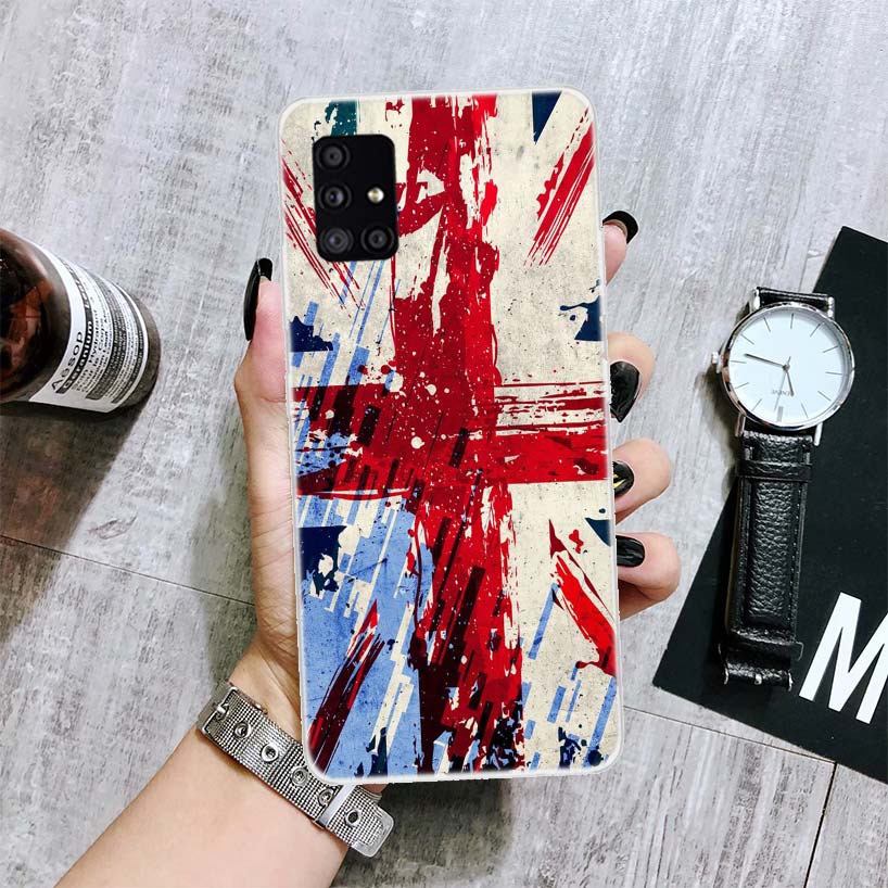 London United Kingdom England Flag Phone Case For Samsung Galaxy A12 A22 A32 A42 A52 A72 A51 A71 5G A41 A31 A21 A02S M12 M21 M31