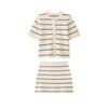 European Style Striped Knitwear for Women - Spring 2026, Short Sleeves