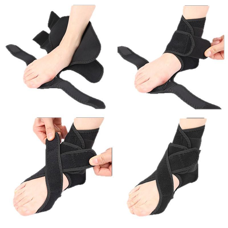 Double-Layer Ankle Brace with Arch Support and Foot Drop Lifting Strap