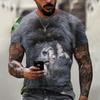Summer New Men's T-shirt 3D Print Fun Gorilla Fashion Trend Street Comfortable Casual Top Round Neck Plus Size Short Sleeve