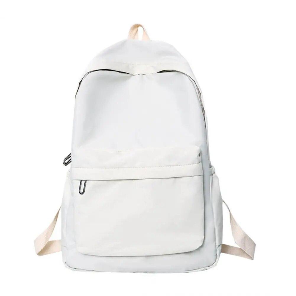 Damen-Schultasche, wasserdicht, große Kapazität, Schulrucksack, glatter Reißverschluss, einfarbig, für Teenager und Mädchen, lässiger Tagesrucksack, Studentenversorgung