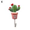 Cute Cactus Shape Self-adhesive Kitchen Bathroom Wall Hook Towel Holder Hanger
