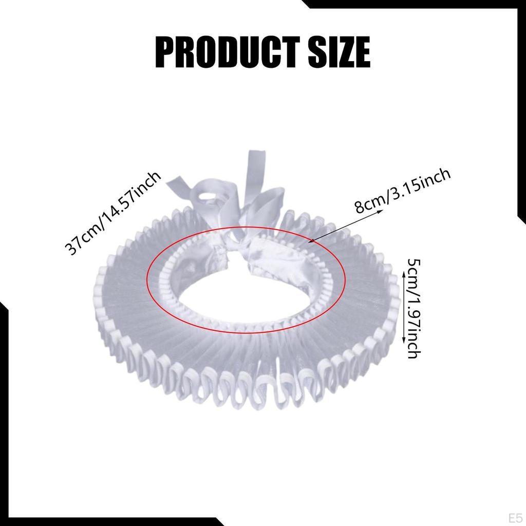 Alžbětinský klaunský kostýmní doplněk s volánky pro gotické rekvizity