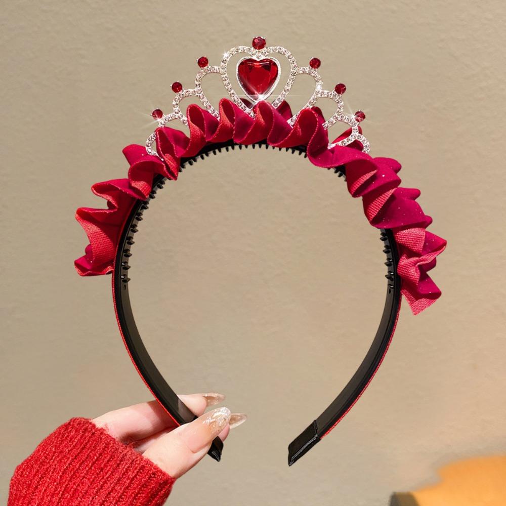 Hair Hoop New Year Headband Rhinestone Celebration Hairband Simple Princess Crown  Girl