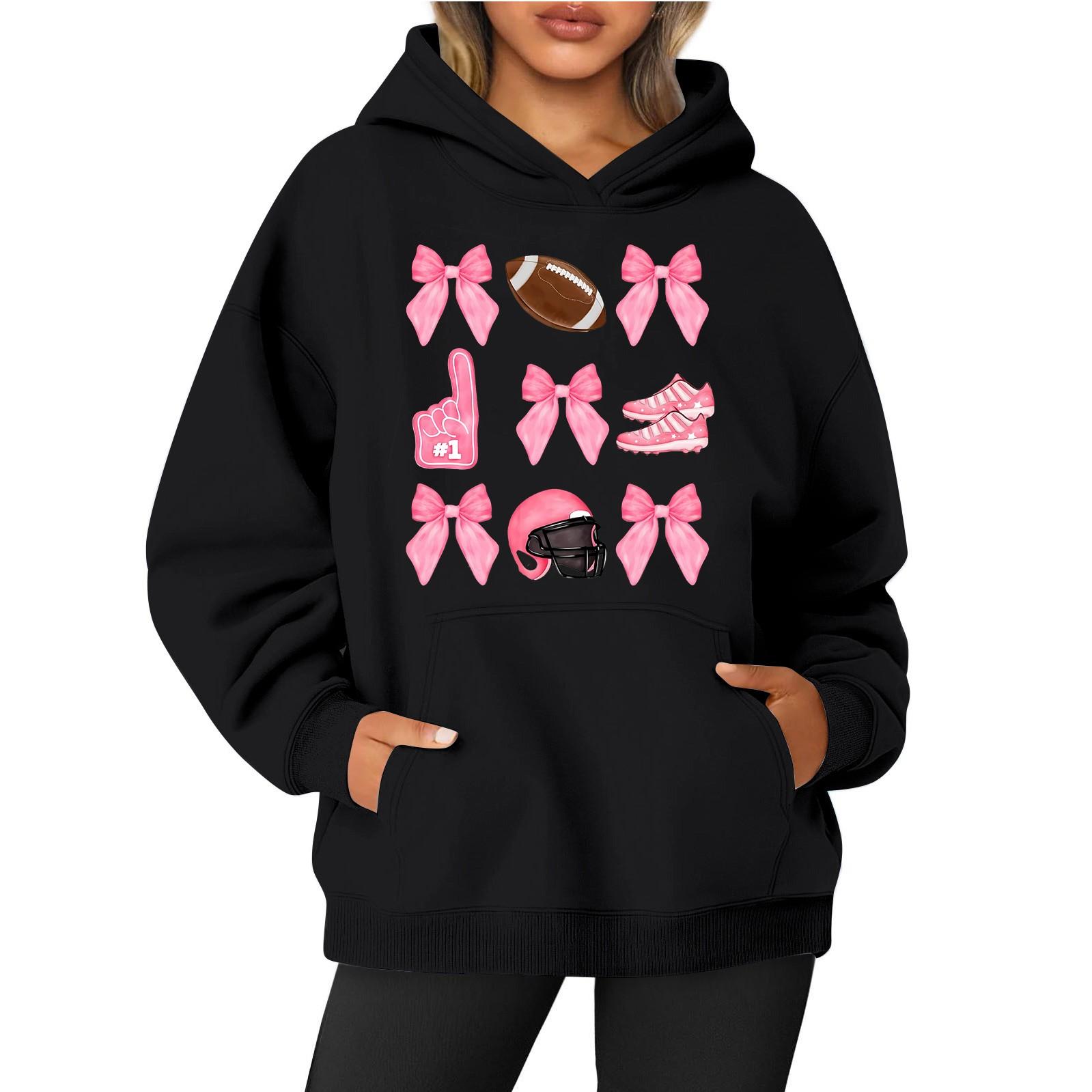 

Женская толстовка с круглым вырезом и длинным рукавом с принтом регби L чёрный