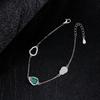 Blue Water Jadeite Gourd Bracelet Women's Chinese Retro Elegant High-end Jadeite Accessories Hand Jewelry