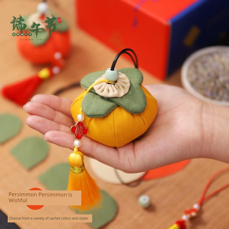 Peace and Joy, Dragon Boat Festival Mugwort Sachet Car Hanging Ornament, Backpack Hanging Ornament, DIY Material Kit for Men and Women, Gift