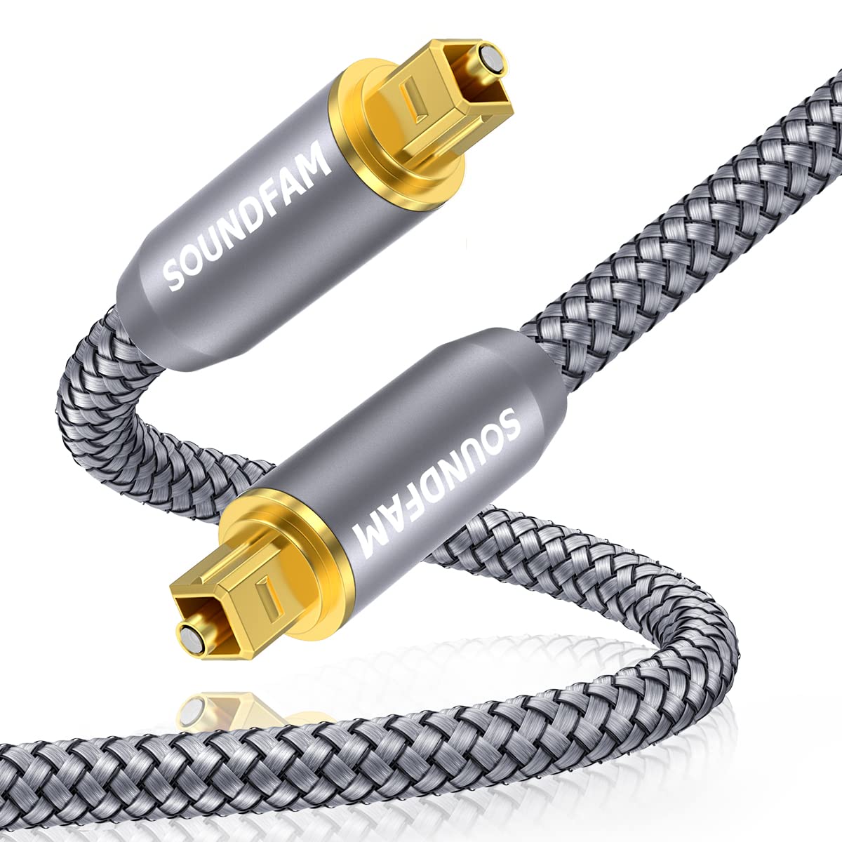 

Оптический цифровой кабель SOUNDFAM Toslink Оптический цифровой аудиокабель [24K Gold Plated, Hi-Fi Sound] Цифровой аудиокабель Оптоволоконный кабель для