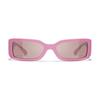 CHANEL Temple Logo Nylon Acetate Irregular Sunglasses Unisex Couple Style Pink