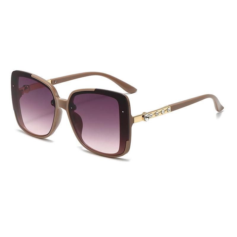 

2026 High-End Large Frame Rhinestone Sunglasses for Women - Trendy Fashion Anti-UV Protection UV400 Anti-UV