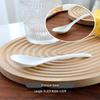 UOSO Pure White Ceramic Long-Handle Spoons