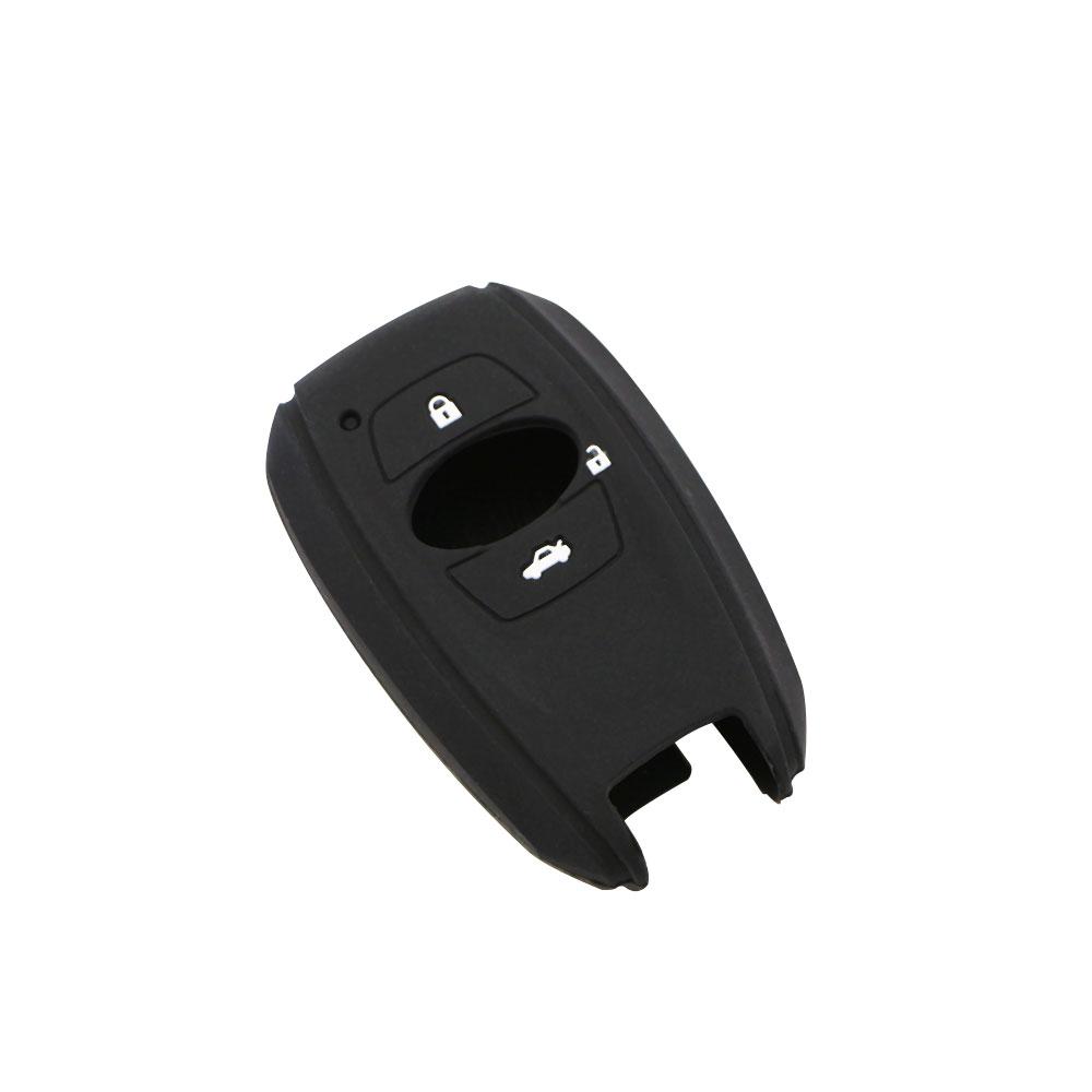 

3 Buttons Silicone Key Holder Keychain Protective for Subaru XV SV Forester BRZ 2019 2020 Accessori Car Key Case Cover чорний