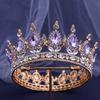 DIEZI Baroque Vintage Crystal rhinestone Full Tiara Crown For Women Girls Wedding Princess Bridal Hair Dress Party Accessories