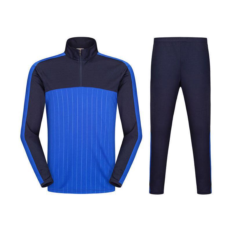

Спортивный костюм с воротником-стойкой и цветными блоками для взрослых и детей - Спортивная одежда с длинным рукавом для бега и фитнеса Adult 2XL (weight 70-80 kg) тёмно-синий