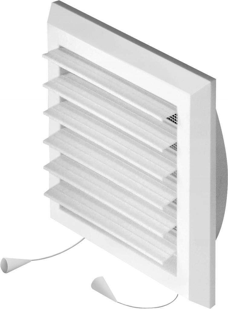 Ventilation Grille With Shutter T78 140X140 Fi125 White