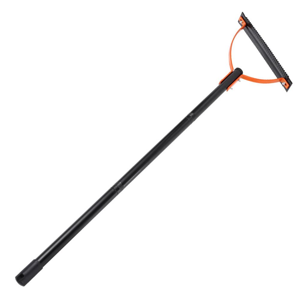 Manual Garden Whip with Dual Serrated Blades for Efficient Grass Cutting 65 Manganese Steel Blade Black Finish