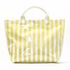 Stylish Striped Pvc Tote Bag Large-capacity Handbag Lightweight Portable Travel Shoulder Bag Casual Waterproof Shopping Bag