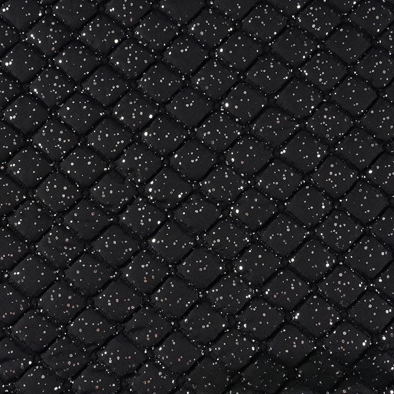 1meter Multi Colors Polyester Quilted Fabric Embroidery Sequined Embroidery Fabric for DIY Sewing Clothing Handbags Material