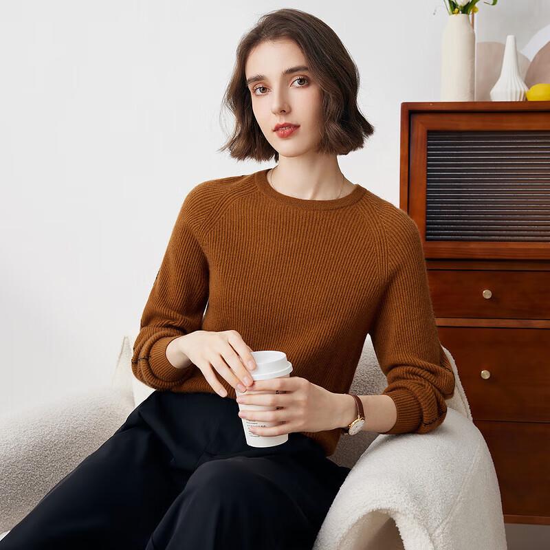 Komomboka Women's Round Neck Cashmere Sweater